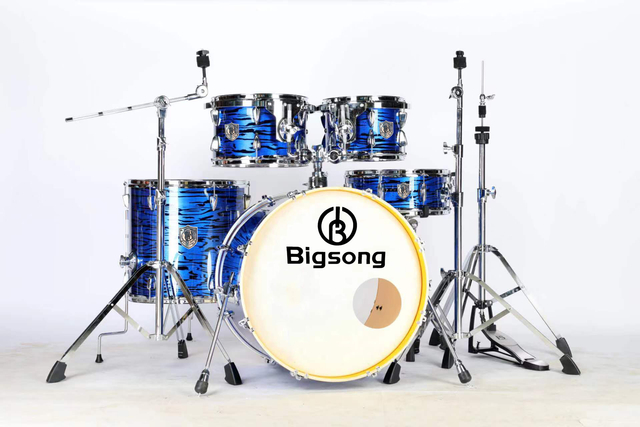 Bigsong Professional Five Drums Blue Stripe